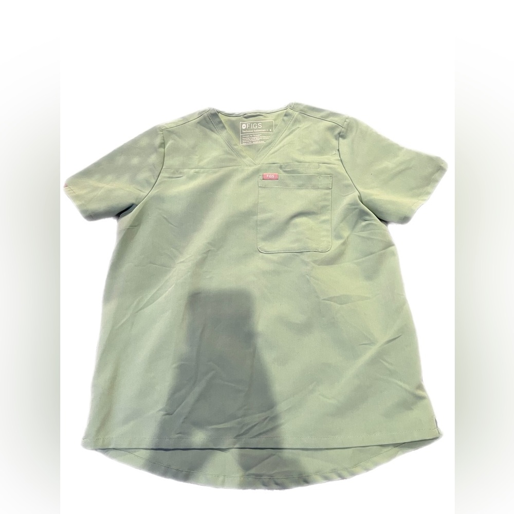 Jade green figs scrub top